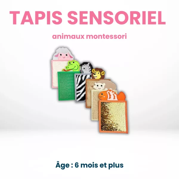 Tapis Sensoriel Animaux Montessori