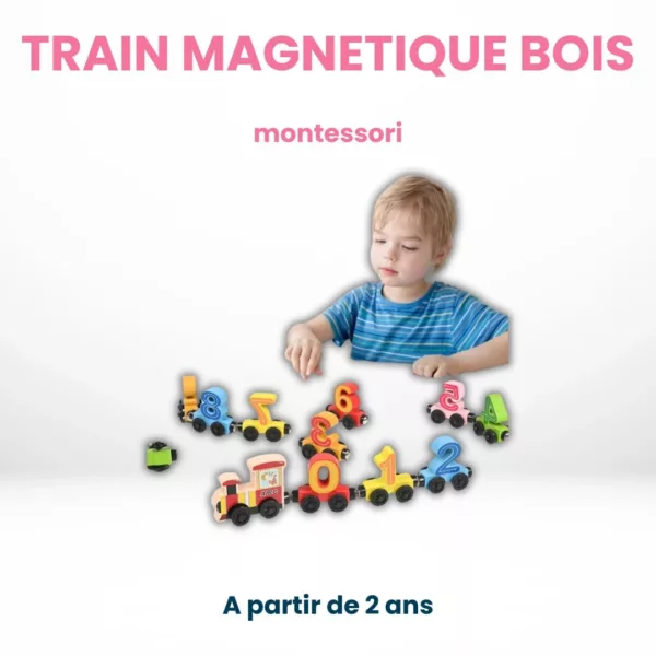 Train Magnétique Bois Montessori