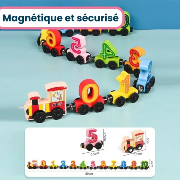 Train Magnétique Bois Montessori – Image 4