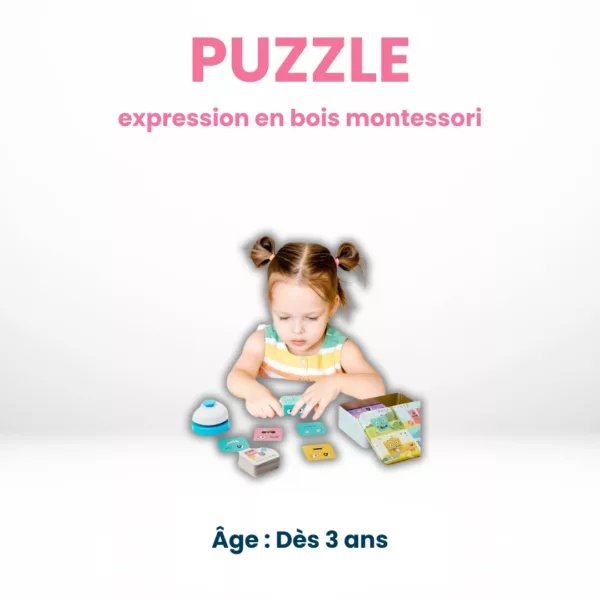 Puzzle Expression en Bois Montessori