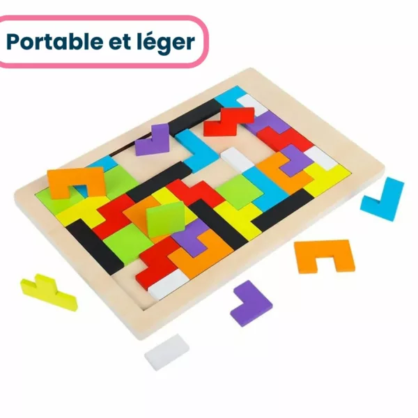 Puzzle Bois Créatif Tetris – Image 3