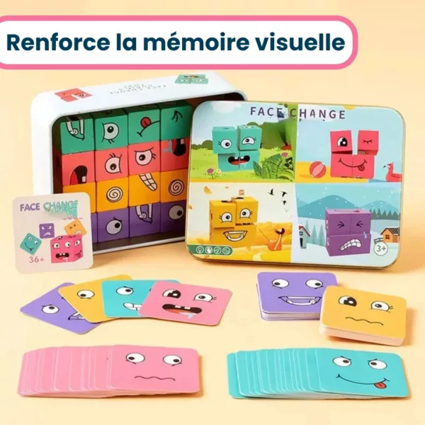 Puzzle Expression en Bois Montessori – Image 3