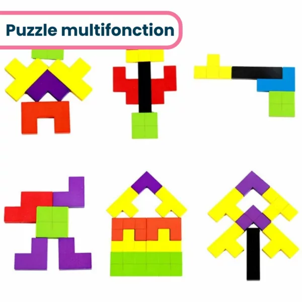 Puzzle Bois Créatif Tetris – Image 6