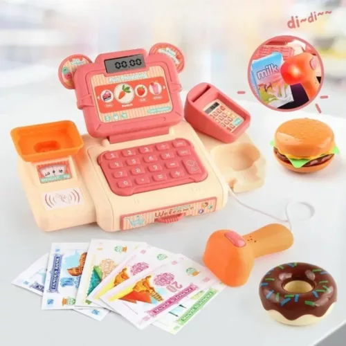 Caisse Enregistreuse Enfant Jeu Educatif En Bois Pour Apprendre A Compter Et Jouer A La Marchande 2