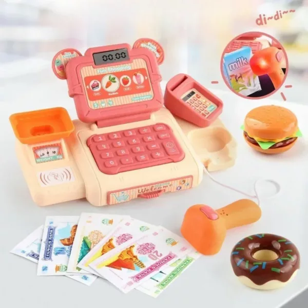 Caisse Enregistreuse Enfant Jeu Educatif En Bois Pour Apprendre A Compter Et Jouer A La Marchande 2