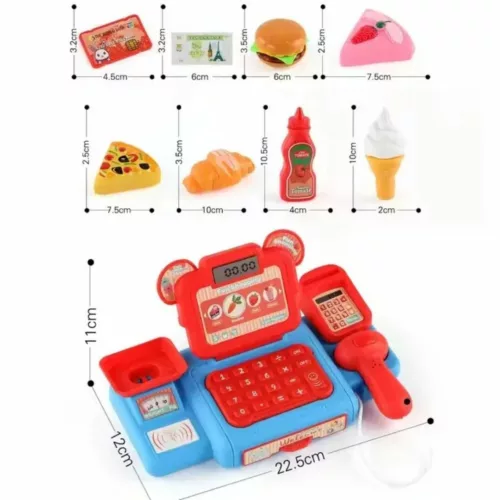 Caisse enregistreuse enfant – Jeu éducatif en bois pour apprendre à compter et jouer à la marchande