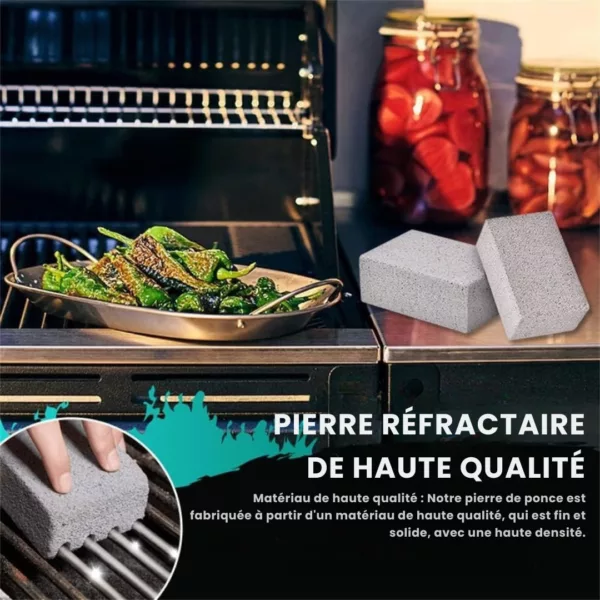 Pierre réfractaire cuisson barbecue – Image 2