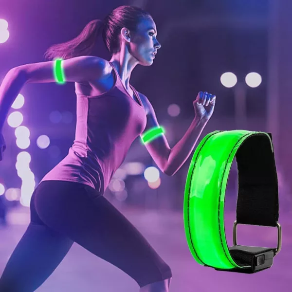 Brassard lampe sécurité randonnée – visibilité maximale de nuit – idéal running, vélo et trail – Image 2
