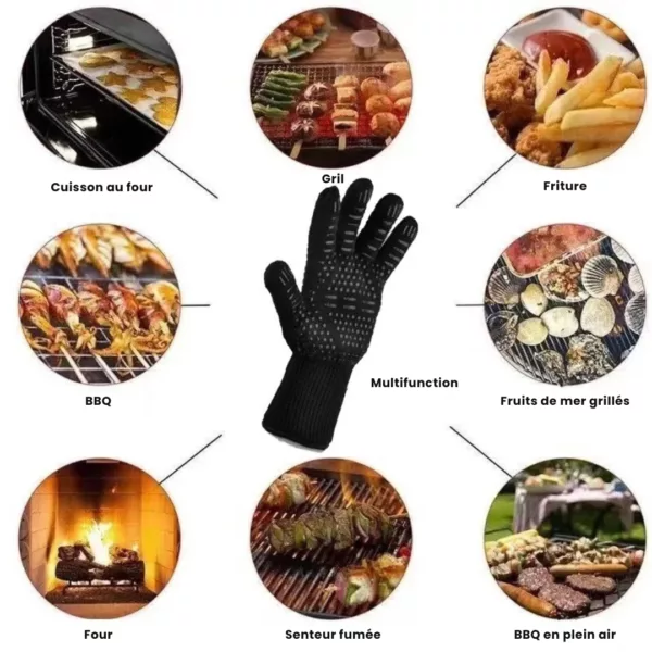 Gants de cuisson barbecue haute température – Image 2