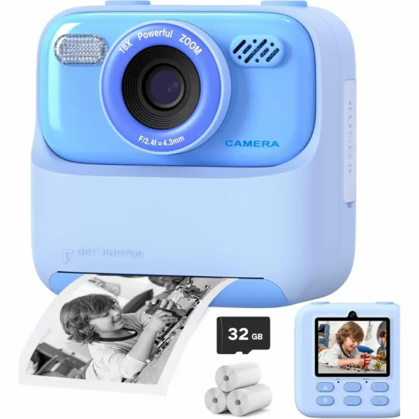 appareil photo instantané enfant​ impression – Cadeau créatif pour enfants – Photos instantanées amusantes à imprimer