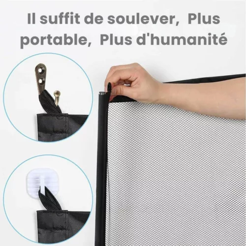 Barrière escalier pour bébé – Sécurité optimale sans perçage – Installation facile et design moderne