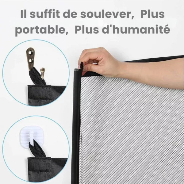 Barrière escalier pour bébé – Sécurité optimale sans perçage – Installation facile et design moderne