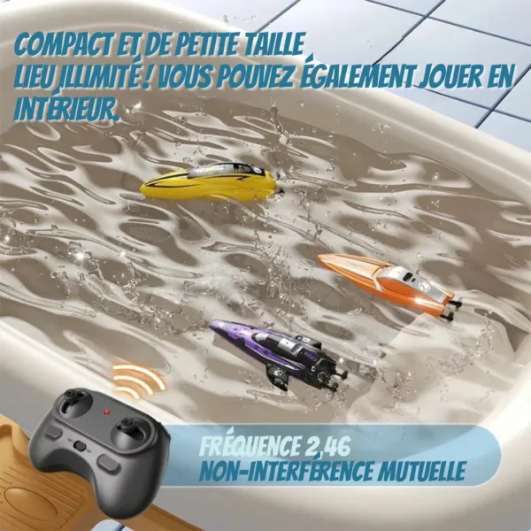 Bateau telecommandé enfant – Jeu aquatique fun et éducatif – Idéal pour piscine ou lac – Cadeau parfait dès 6 ans