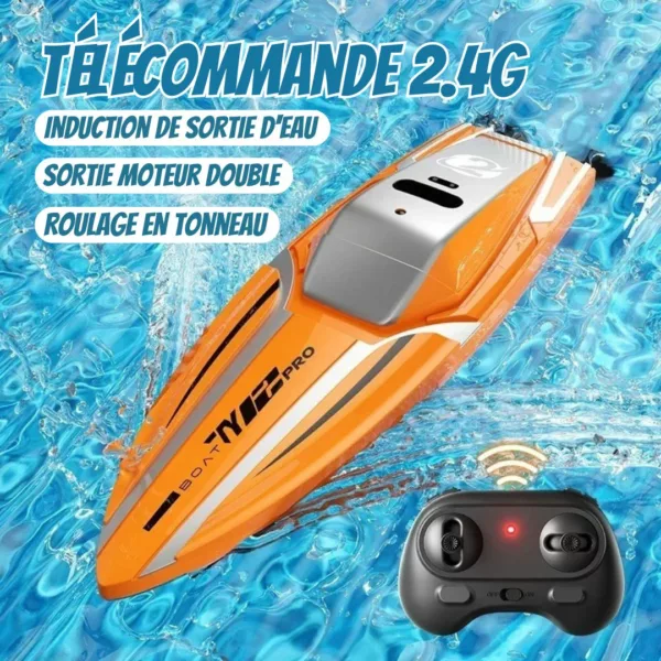 Bateau telecommandé enfant – Jeu aquatique fun et éducatif – Idéal pour piscine ou lac – Cadeau parfait dès 6 ans