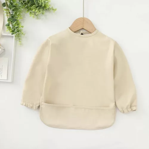 Bavoir Manche Longue Bebe Protection Anti Taches Manches Etanches Pour Repas Sans Stress 12
