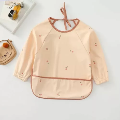 Bavoir manche longue bébé – Protection anti-taches & manches étanches pour repas sans stress