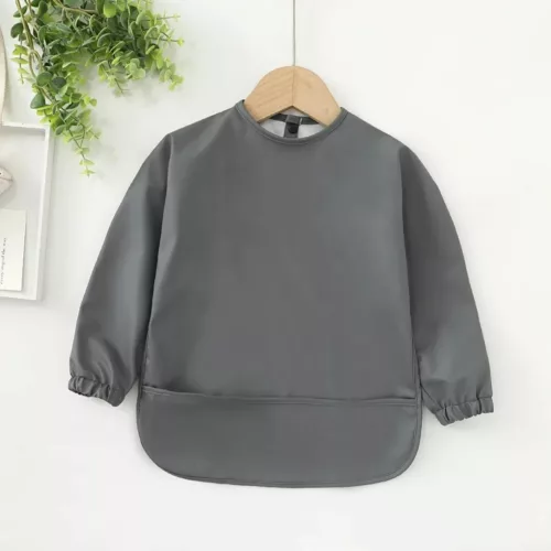 Bavoir manche longue bébé – Protection anti-taches & manches étanches pour repas sans stress