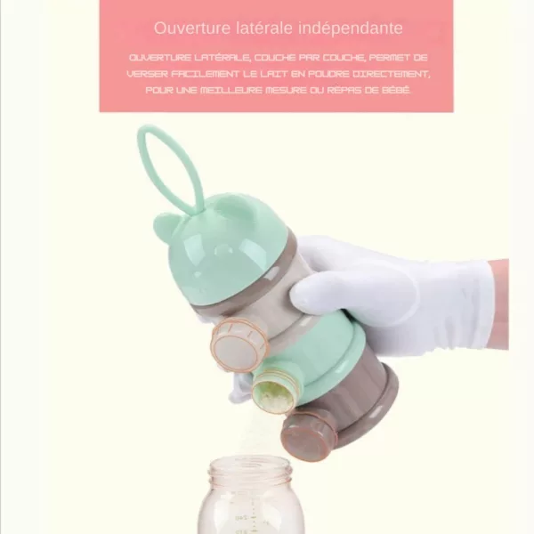Boite doseuse lait – Pratique et hermétique pour doser le lait bébé facilement en déplacement
