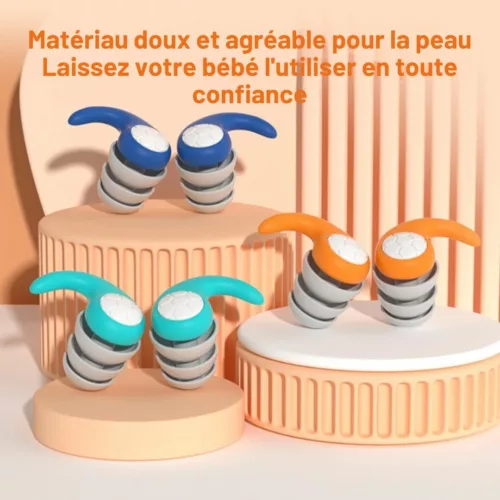 Bouchon oreille enfant – Protection efficace eau et bruit – Idéal piscine, sommeil, avion