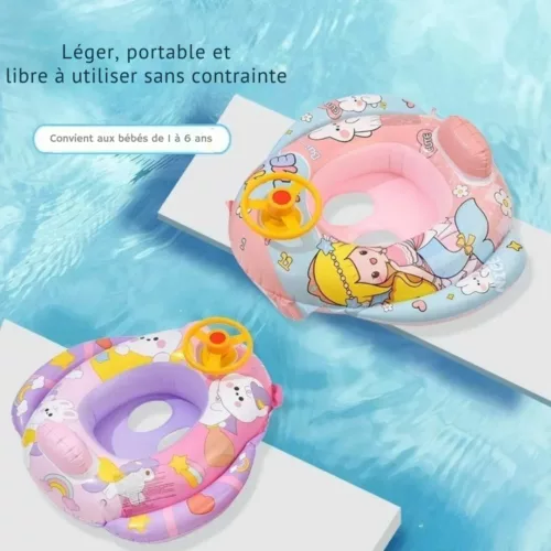 Bouée bébé avec parasol – Sécurité et confort au soleil pour bébé – Idéal baignade l'été