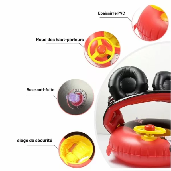 Bouée gonflable Mickey Mouse – Sécurité et fun pour enfants à la piscine – Idéal vacances d'été