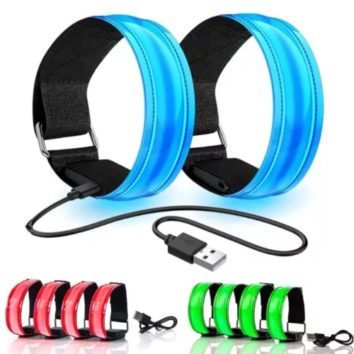 Brassard lampe sécurité randonnée – visibilité maximale de nuit – idéal running, vélo et trail