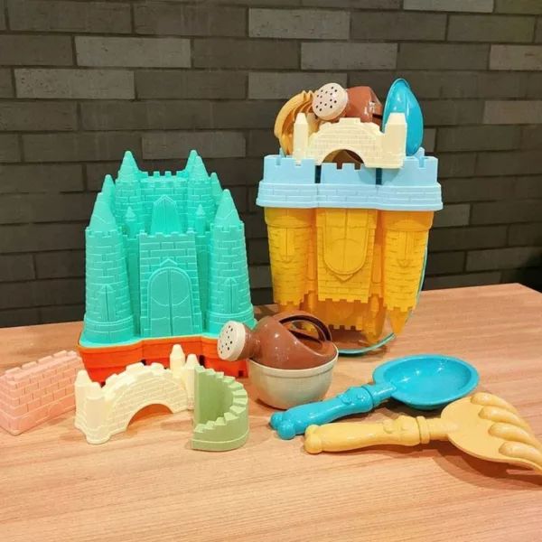 Château pyramide créatif – Jeu éducatif en bois pour éveiller l'imagination et la motricité des enfants
