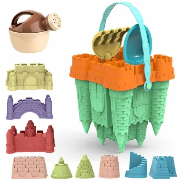 Château pyramide créatif – Jeu éducatif en bois pour éveiller l'imagination et la motricité des enfants