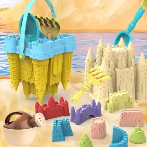 Château pyramide créatif – Jeu éducatif en bois pour éveiller l'imagination et la motricité des enfants
