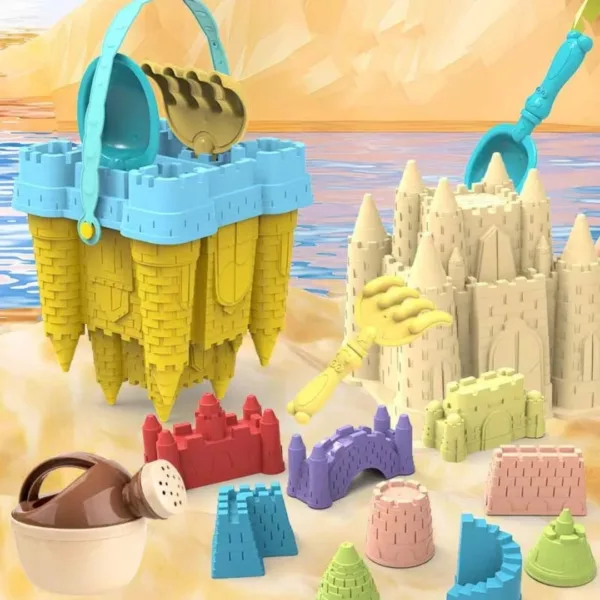 Château pyramide créatif – Jeu éducatif en bois pour éveiller l'imagination et la motricité des enfants
