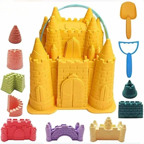 Château pyramide créatif – Jeu éducatif en bois pour éveiller l'imagination et la motricité des enfants