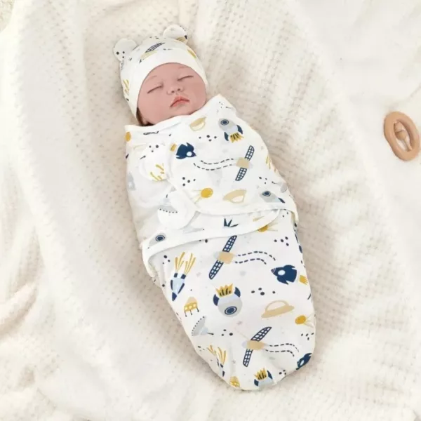 Couverture emmaillotage nouveau-né – Sommeil apaisé et sécurisé – Tissu doux et respirant idéal pour bébé