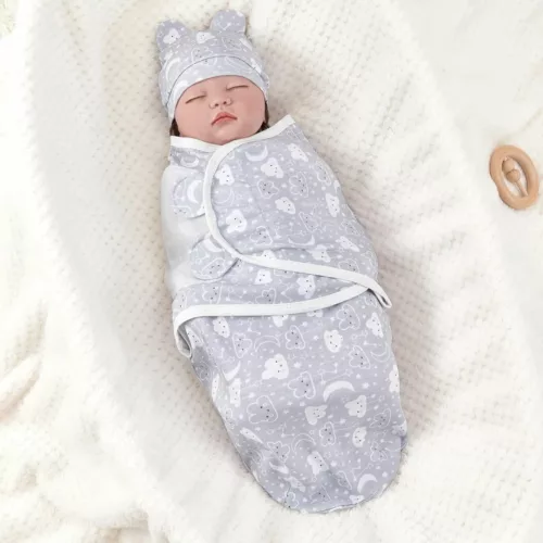 Couverture emmaillotage nouveau-né – Sommeil apaisé et sécurisé – Tissu doux et respirant idéal pour bébé