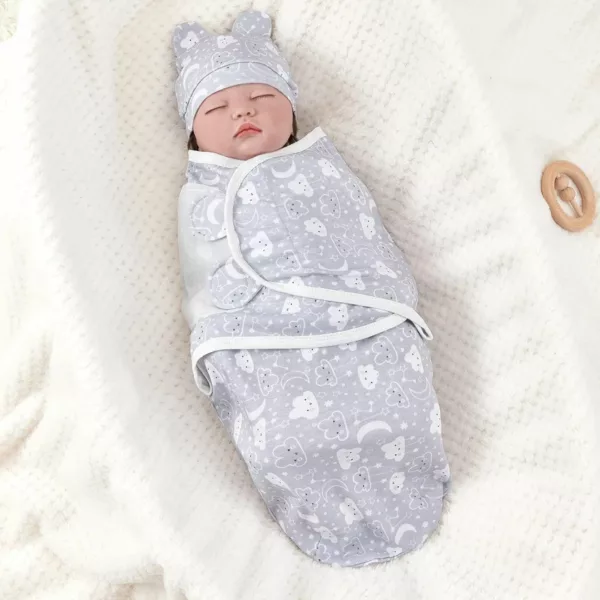 Couverture emmaillotage nouveau-né – Sommeil apaisé et sécurisé – Tissu doux et respirant idéal pour bébé