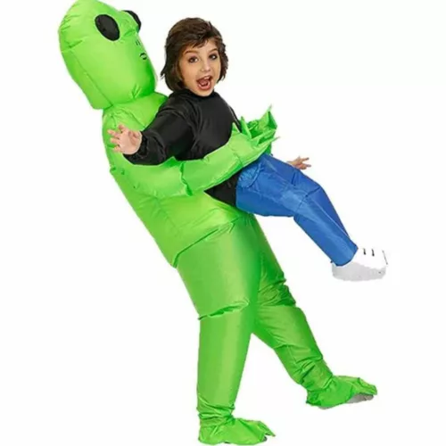 Déguisement alien gonflable – Effet hilarant garanti pour soirées, Halloween et festivals – Confort et impact visuel assurés