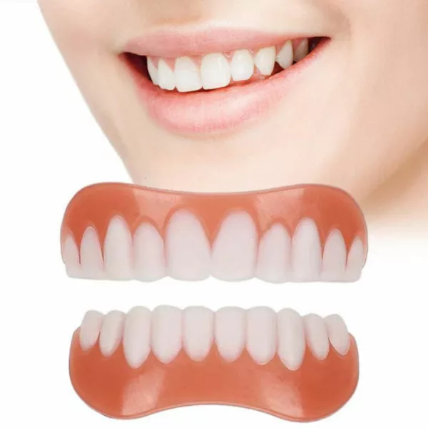 Dentier en silicone – Confort durable & sourire naturel – Ajustement facile, effet réaliste immédiat