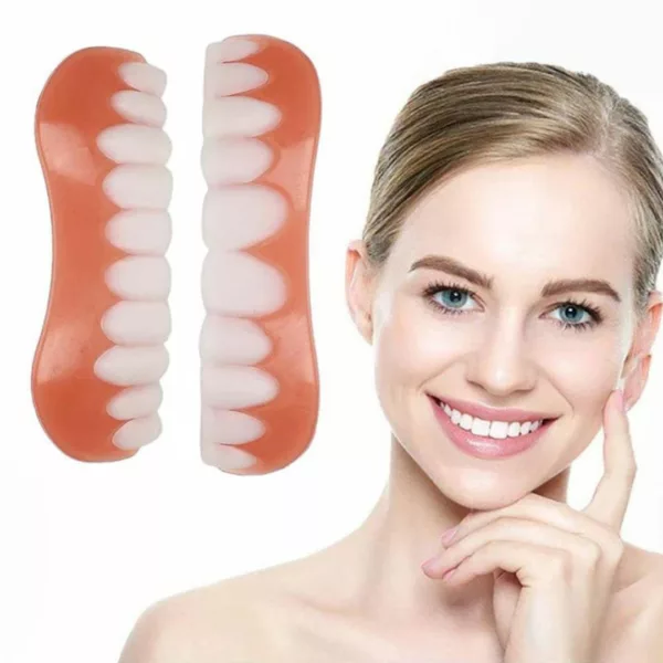 Dentier en silicone – Confort durable & sourire naturel – Ajustement facile, effet réaliste immédiat