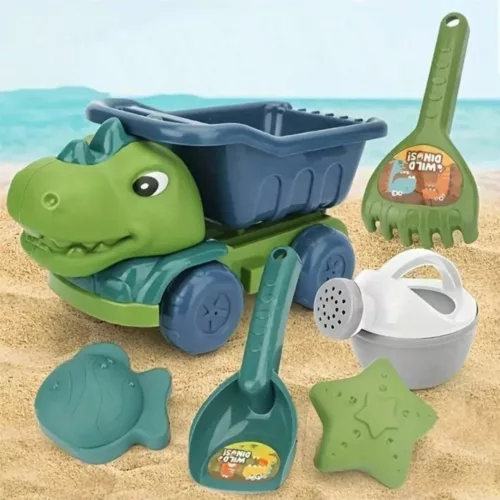 Ensemble de jouets de plage dinosaure – Kit complet ludique pour enfants – Créez des aventures préhistoriques au sable