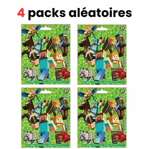 Figurine Minecraft – Cadeau parfait pour fans du jeu vidéo culte – Décoration geek enfant ou ado