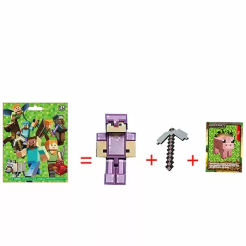 Figurine Minecraft – Cadeau parfait pour fans du jeu vidéo culte – Décoration geek enfant ou ado