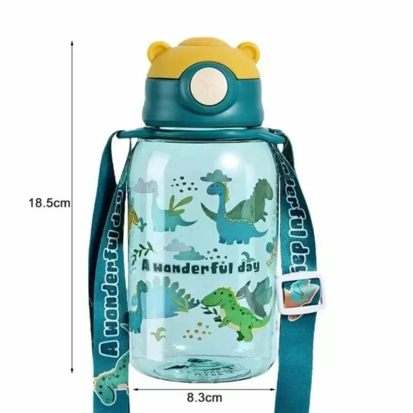 Gourde avec paille pour enfant – Étanche, légère et fun pour l’école ou les sorties – Sans BPA