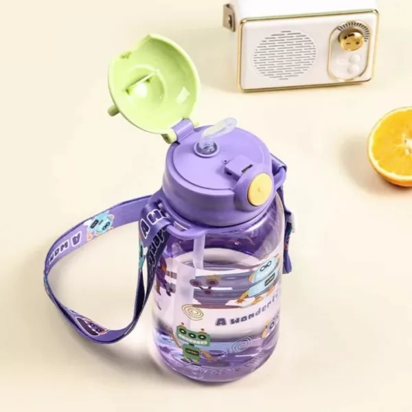 Gourde avec paille pour enfant – Étanche, légère et fun pour l’école ou les sorties – Sans BPA