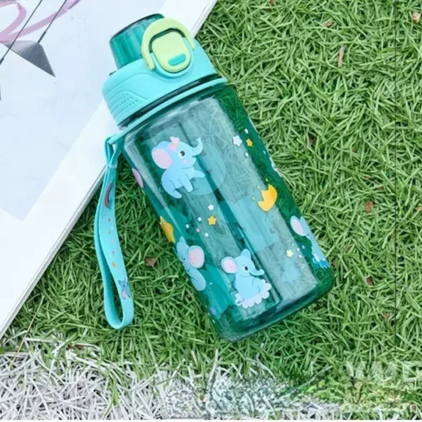 Gourde en plastique​ enfant – Légère, anti-fuite et colorée pour l’école ou les sorties – Format pratique 500 ml