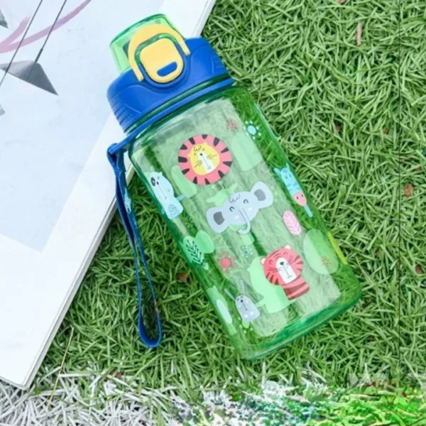 Gourde en plastique​ enfant – Légère, anti-fuite et colorée pour l’école ou les sorties – Format pratique 500 ml