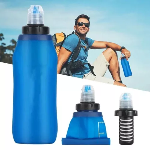 Gourde filtrante eau potable – Boire sain partout, filtre intégré anti-bactéries – Idéale voyage & randonnée