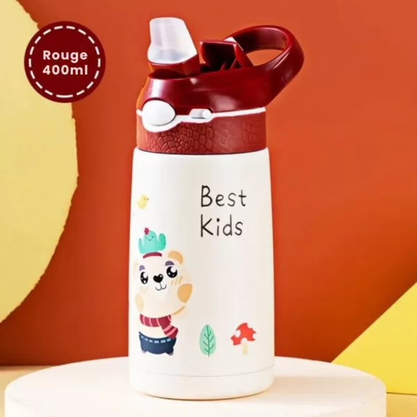 Gourde inox enfant – Écologique et sans BPA – Idéale école et sorties – Léger & durable
