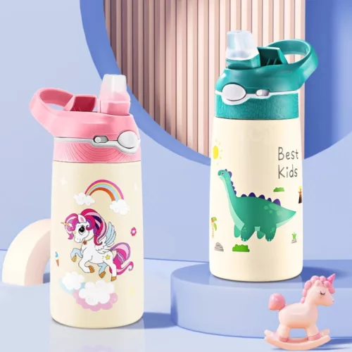 Gourde isotherme enfant – Boisson fraîche ou chaude toute la journée – Idéale école, sport, sortie