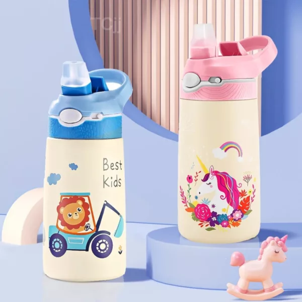 Gourde isotherme enfant – Boisson fraîche ou chaude toute la journée – Idéale école, sport, sortie