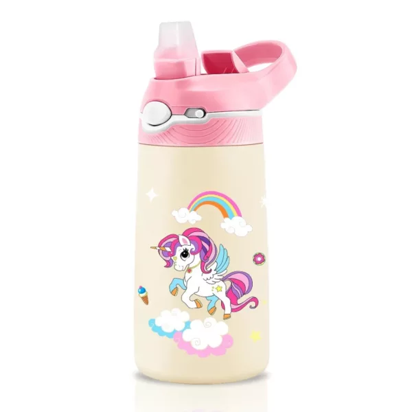 Gourde isotherme enfant – Boisson fraîche ou chaude toute la journée – Idéale école, sport, sortie