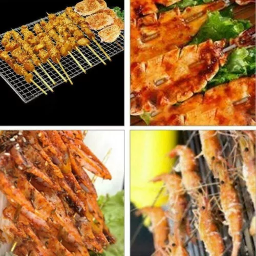 Grille cuisson barbecue acier chromé – Cuisson uniforme et parfaite pour grillades savoureuses – Résistante et facile à nettoyer